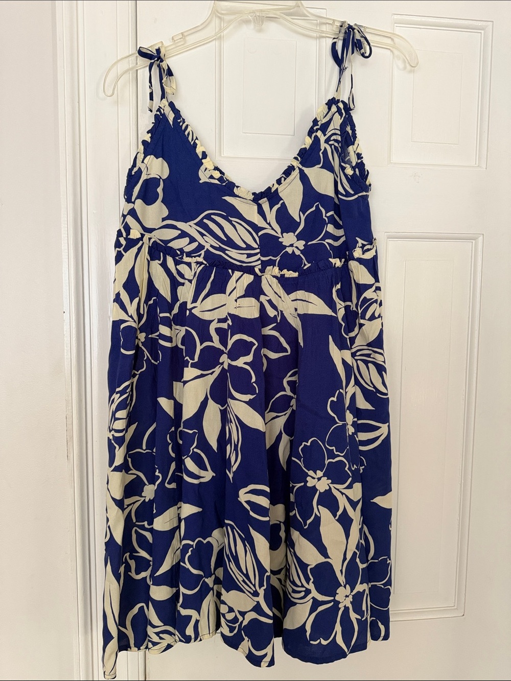 Blue and White Beach Dress Coverup